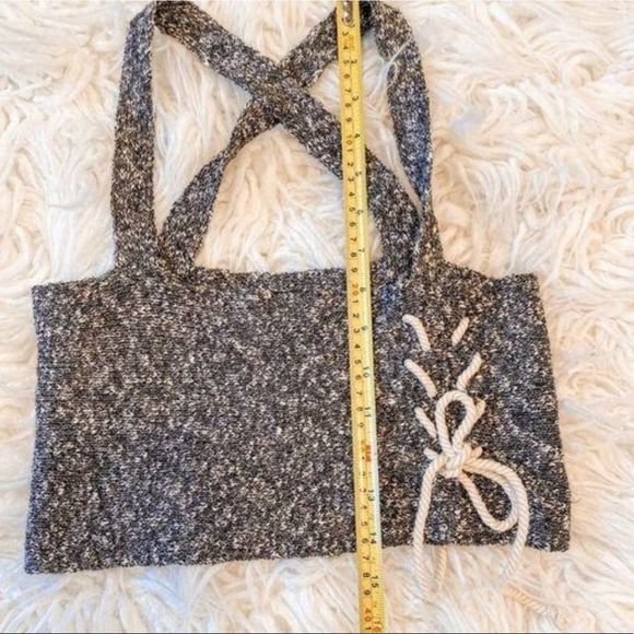 Knit Crop Tank, Small, Roberto Collina, tie rope detail - Picture 7 of 10